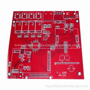 Red Solder Mask Multilayer PCB, 1oz Copper Thickness, 0.3mm Minimum Hole Size